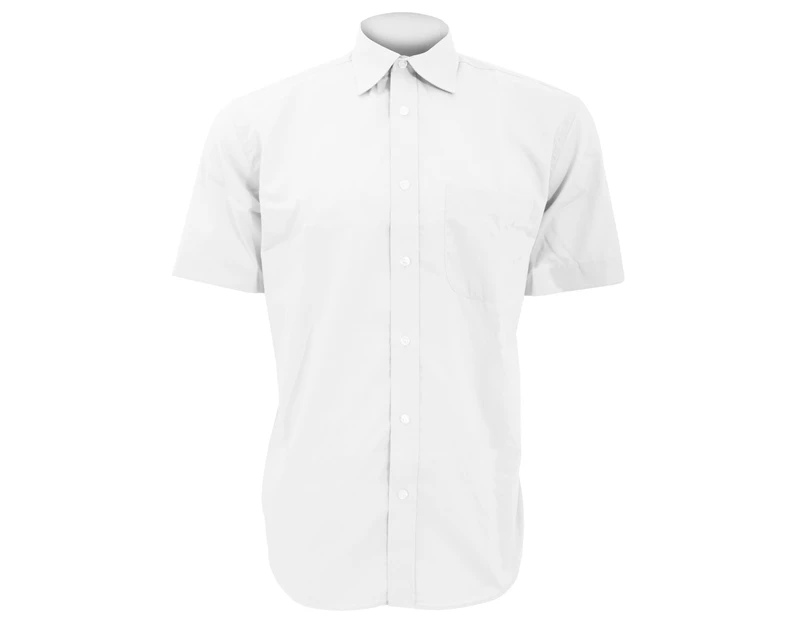 Kustom Kit Mens Short Sleeve Business Shirt (White) - BC592