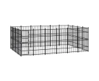 vidaXL Outdoor Dog Kennel Steel 22.12 m¬≤