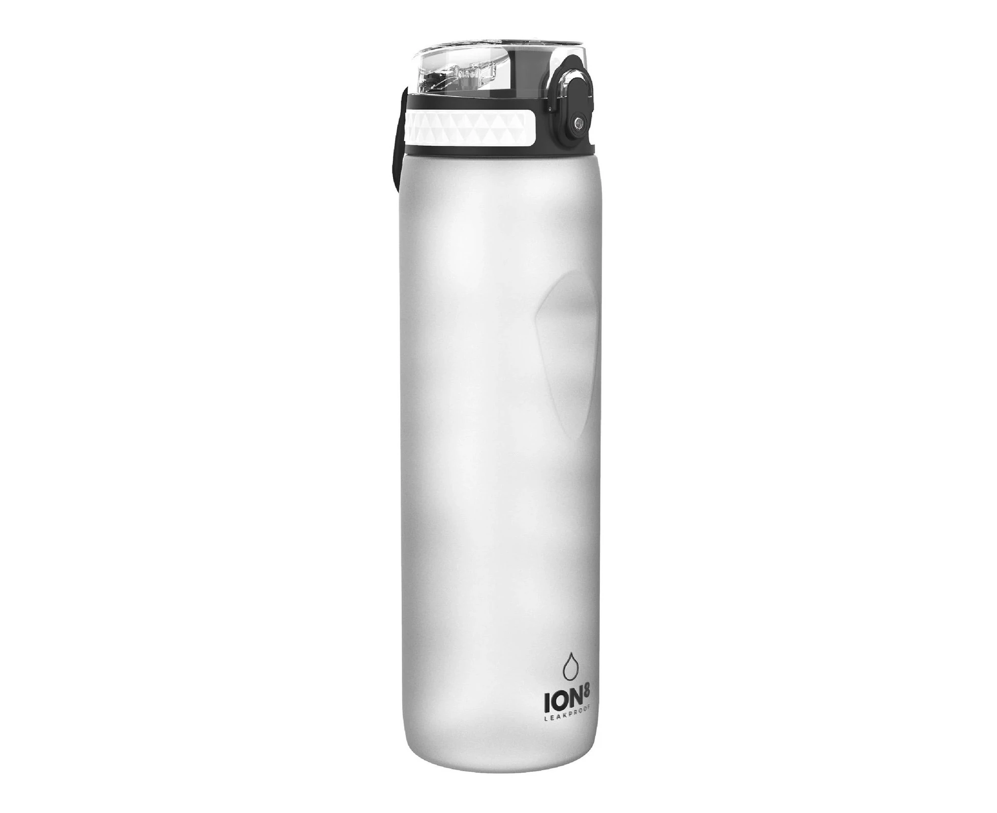 Ion8 Biomass 1000ml Quench Motivational Water Bottle w/ Leak-Proof Frosted White