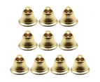 10Pcs/Set Hanging Bell Exquisite Workmanship Clear Ringing Metal Christmas Rustic Bell Decor for Home-Golden