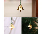 10Pcs/Set Hanging Bell Exquisite Workmanship Clear Ringing Metal Christmas Rustic Bell Decor for Home-Golden