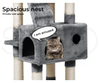 Pawz Cat Trees Scratching Post Scratcher For Large Cats Tower House Grey 141cm - Grey