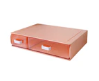 Desk Storage Box Drawer Design Transparent Box Load Bearing Desktop Storage Drawer Box Organizer for Bedroom-Orange