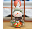 Candy Jar Cartoon Anti-Crack Lightweight Christmas Elf Candy Jar Gift Bag Decorations for Kids-Snowman