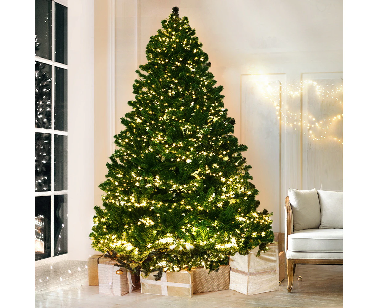 Jingle Jollys Christmas Tree 2.4M Xmas Tree Decorations 3190 LEDs 8 Light Mode