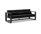 Santorini 3+1+1 Aluminium Lounge Setting with Coffee Table - Outdoor Lounges - Charcoal