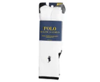 Polo Ralph Lauren Men's Size 10-13 Classic Cotton Sport Socks 3-Pack - White Assorted