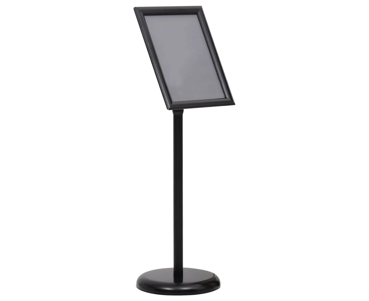 vidaXL A4 Pedestal Poster Stand Black Aluminium Alloy