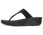 FitFlop Women's Lulu Crystal Embellished Toe-Post Sandals - All Black