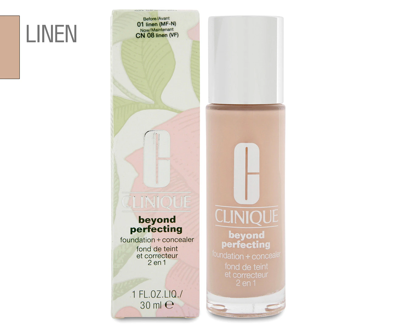 Clinique Beyond Perfecting Foundation & Concealer 30mL - 01 Linen