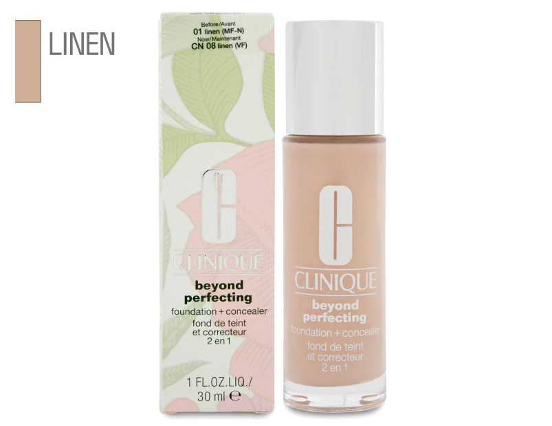 Clinique Beyond Perfecting Foundation & Concealer 30mL - 01 Linen