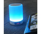 Wireless Cylinder Colorful Night Light Bluetooth-compatible Speaker Alarm Clock Home Decor