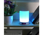 Wireless Cylinder Colorful Night Light Bluetooth-compatible Speaker Alarm Clock Home Decor