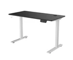 Ufurniture Electric Standing Desk Height Adjustable 140cm Splice Board Sliver Frame/Black Matte Table Top