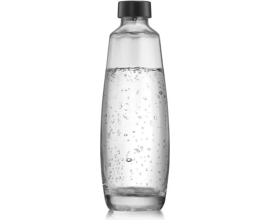 Sodastream Glass Carafe for Duo Sparkling Water Maker, Clear, Dishwasher Safe Glass Bottle, 1 L