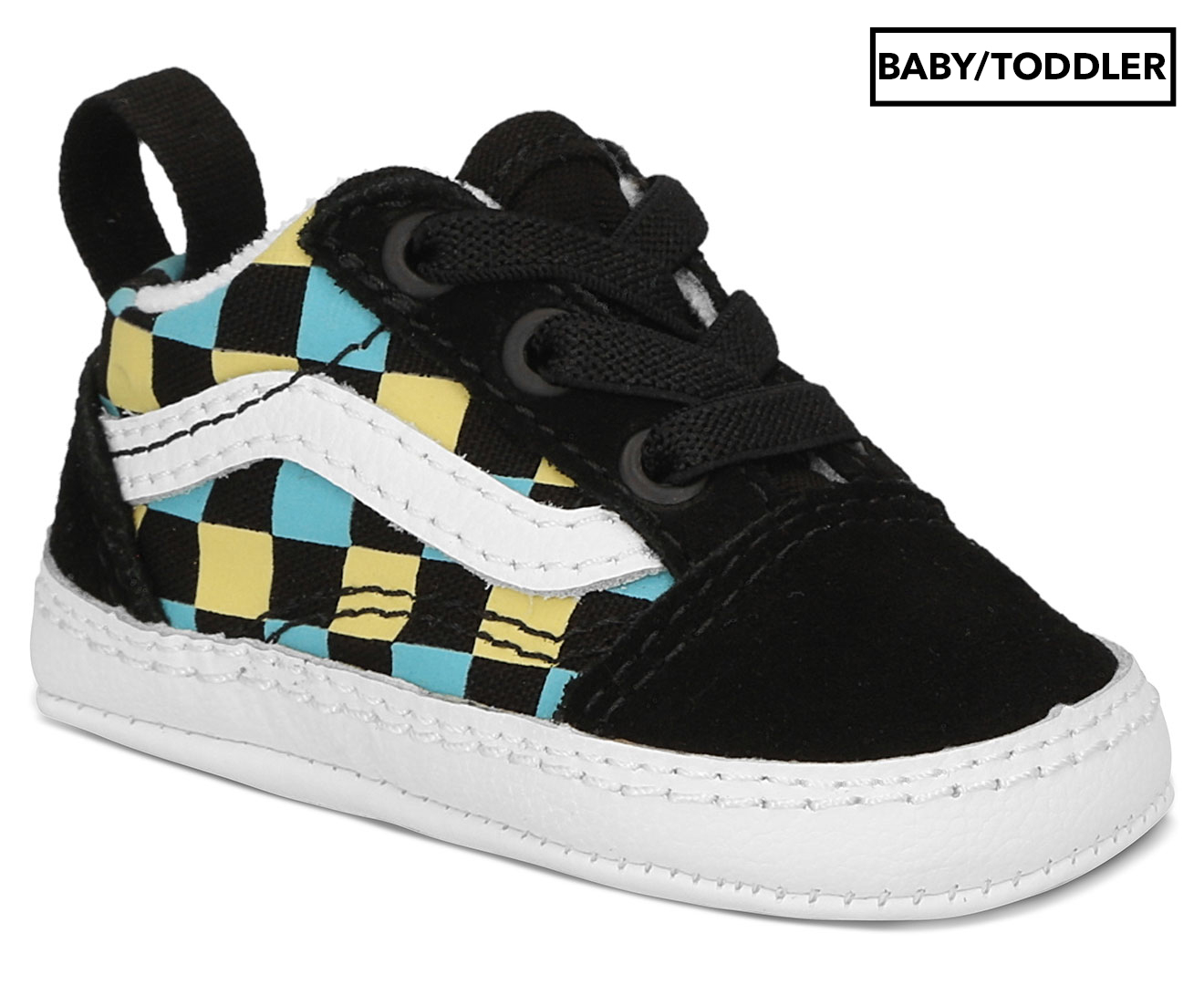 Vans Baby Old Skool Crib Sneakers - Black/Multi 