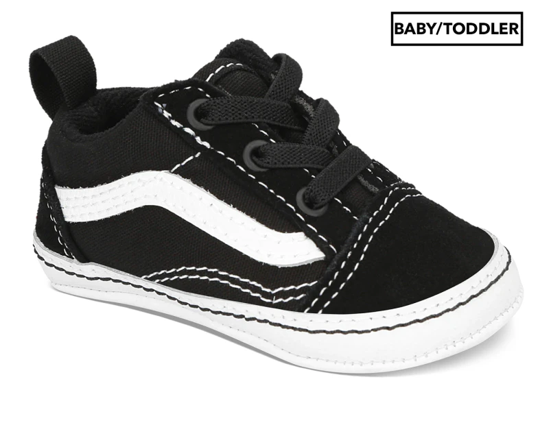Vans Baby/Toddler Old Skool Crib Sneakers - Black/True White 