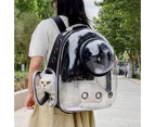 Cat Dog Breathable Pet Carrier Bag Outdoor Travel Transparent Space Backpack AU - Grey