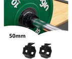 2 Inch Olympic Barbell Lock Collar Clamps, Quick Release Safety Bar Collars Pair of 2" Pro Weight Plates Collar Clips, Great for Lifts - Black
