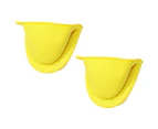 Mini Oven Gloves Silicone Heat Resistant Cooking Pinch Mitts Potholder for Kitchen Cooking & Baking - Yellow