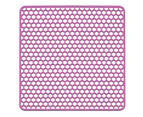 Kitchen Sink Drain Silicon Mat Protector Pad,Silicone Mats Counter Protector, Heat Resistant, Easy to Clean - Purple