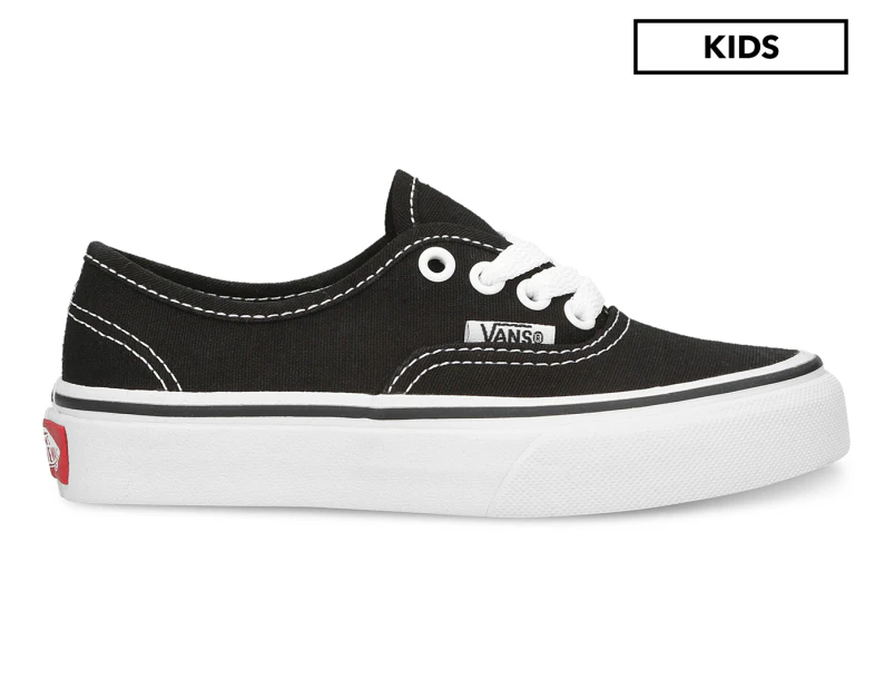 Vans Boys' Authentic Sneakers - Black/True White