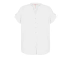 Millers Extended Sleeve Crinkel Cotton Shirt - Womens - White