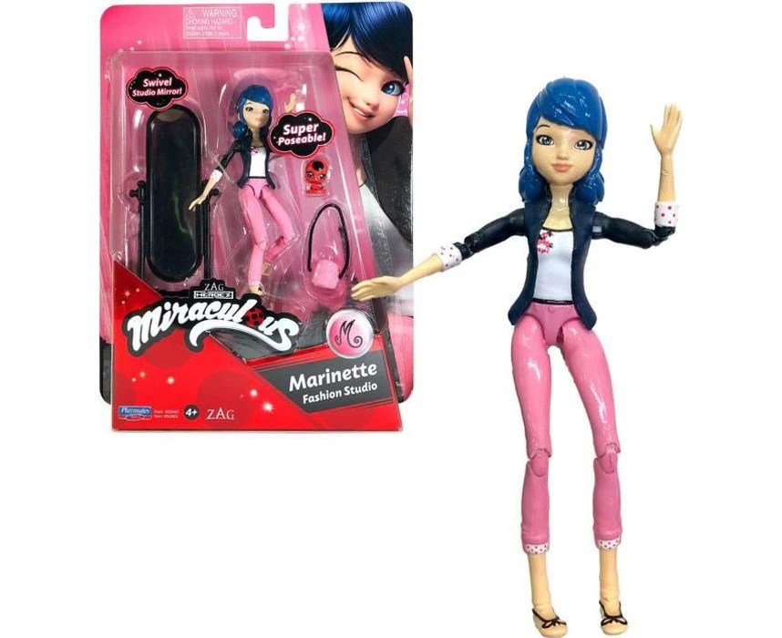 Miraculous: Tales Of Ladybug And Cat Noir Small Marinette Doll | 12cm Marinette Doll With Accessories | Fashion Studio Marinette Toy Toys Bandai Dolls Rang