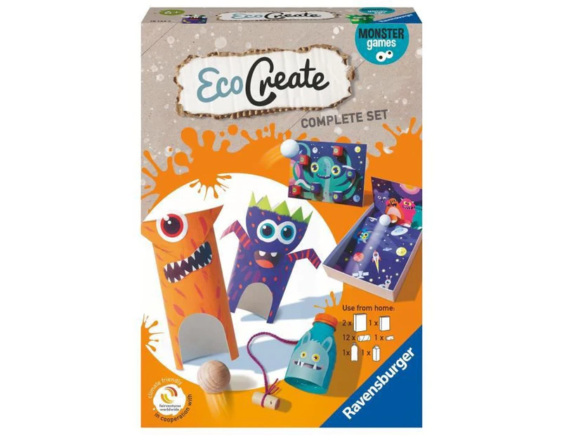 EcoCreate Midi - Monster Games / Skill games - Ravensburger - Creative hobbies - Eco-friendly DIY - From 6 years old - CATCH