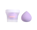 Makeup Power Sponge Dual Purpose High Elasticity Vibrant Color Colorfast Makeup Contour Sponges for Liquid Mixed Purple
