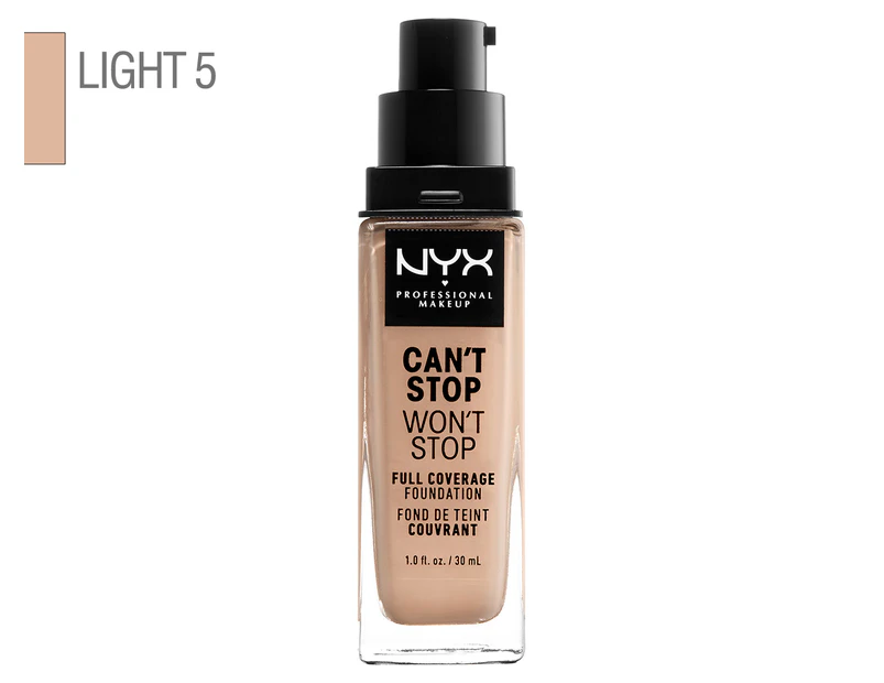 NYX Can't Stop Won't Stop Full Coverage Foundation 30mL - Light