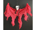 Hanging Ghost Weather Proof Decorative Props Fabric Hanging Skeleton Skull Pendant Halloween Decorations Red