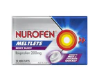 Nurofen Meltlets Pain Relief Berry Burst 200mg 12 Pack
