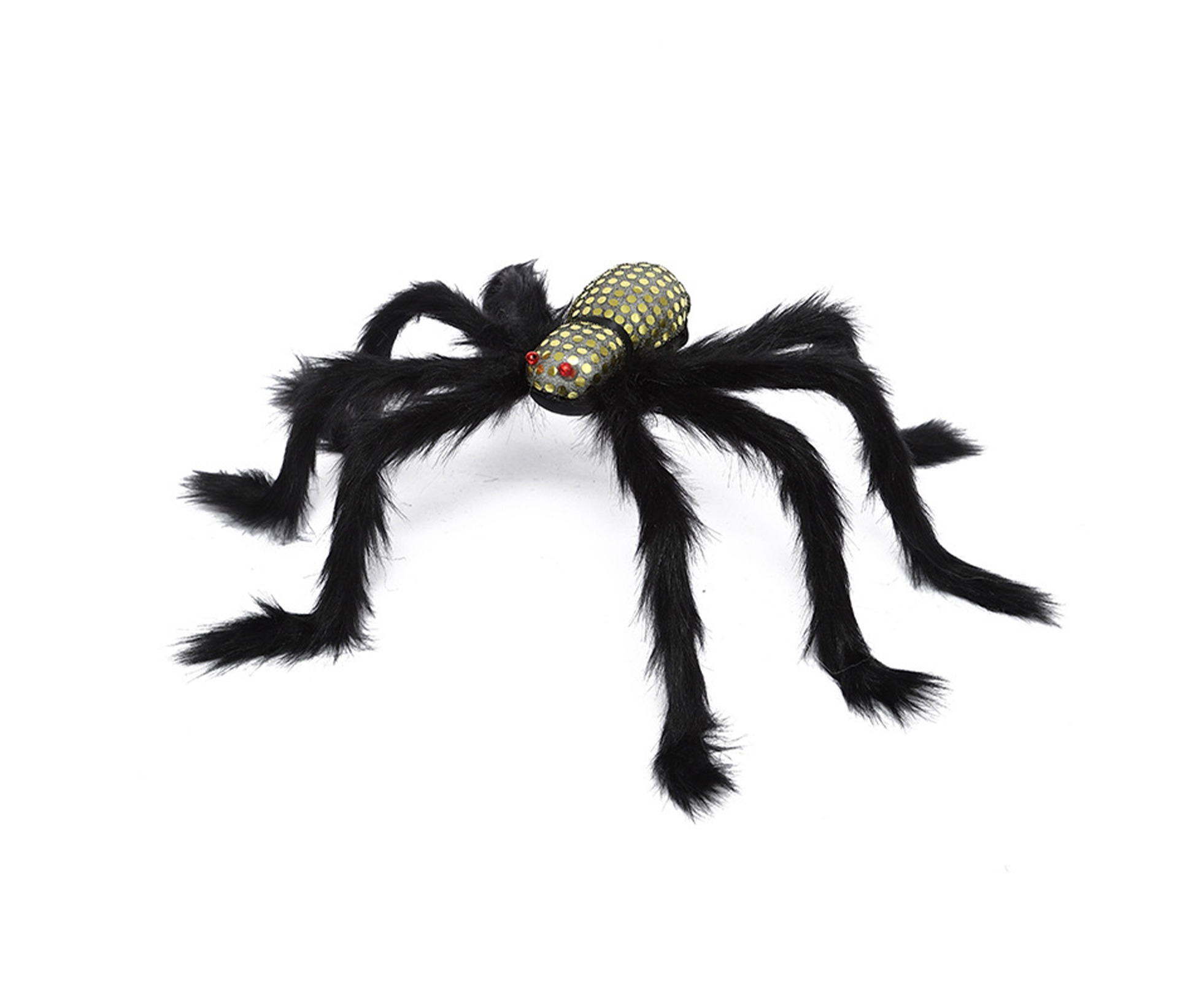Long Legs Plush Spider Glitter Iron Wire Tricky Props Halloween Spider ...