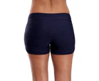 Women's Sporty Swim Shorts Solid Board Shorts Swim Bottoms - Navy