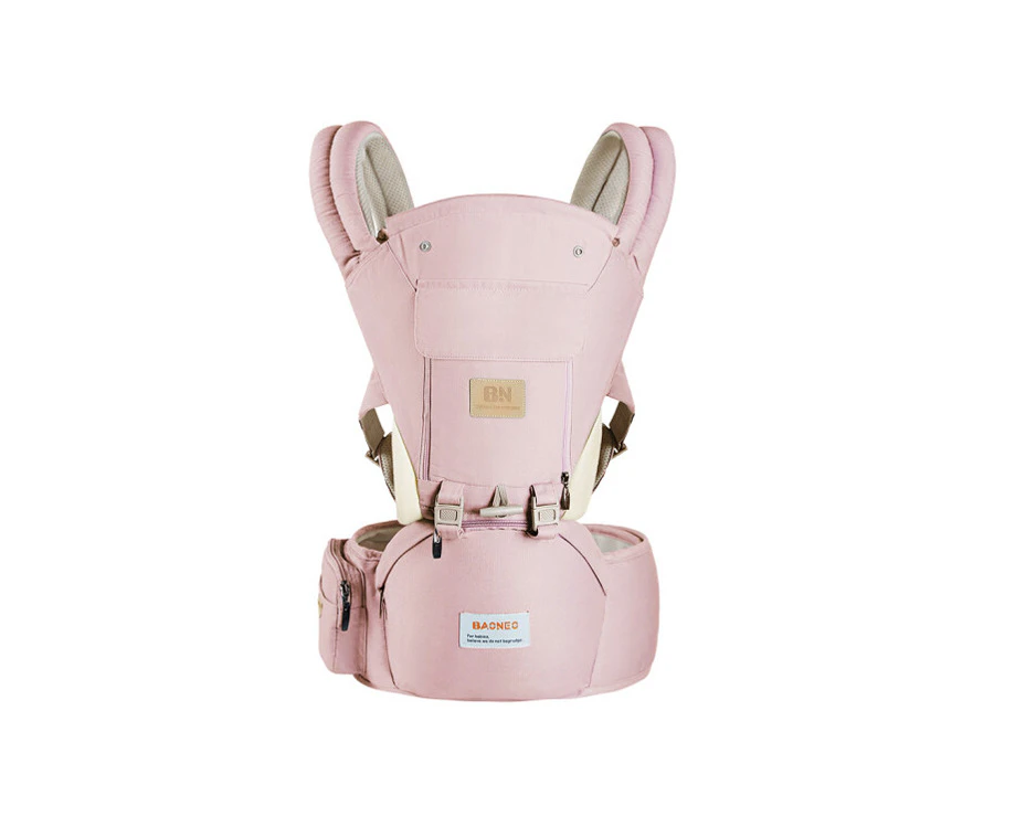 BAONEO Infant Baby Carrier With Hip Seat - Pink