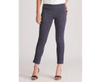 W.Lane Zipped Textured Full Length Ponte Pants - Womens - French Anvy