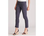 W.Lane Zipped Textured Full Length Ponte Pants - Womens - French Anvy