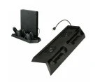 PlayStation 4 Slim PS4 Vertical Stand Cooling Fan Dualshock Controller Charger Dock Station