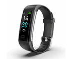 Bluetooth Smart Watch Style Heart Rate Monitor Sports Bracelet Pedometer Tracker - Black