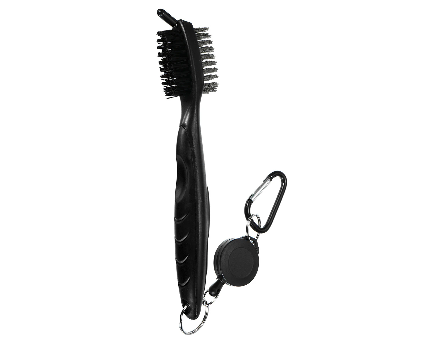 Double Side Portable Retractable Zip-line Golf Club Cleaner Cleaning Brush -Black