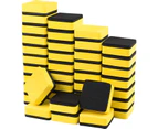 Mini Dry Erase Erasers Dry Erase Erasers, 40 Pack Magnetic Whiteboard Dry Erasers Chalkboard Cleaner Wiper for Classroom Home Office - 40 Pack-yellow