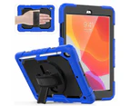 iPad Air 3 10.5"/iPad Pro 10.5" Shockproof Heavty Duty Rugged Protective Stand Case with Built-in Screen Protector & Straps, Blue