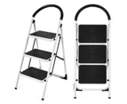 Costway Foldable 3 Step Ladder Multi-purpose Step Stool Non Slip Household Office Home