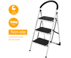 Costway Foldable 3 Step Ladder Multi-purpose Step Stool Non Slip Household Office Home