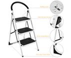 Costway Foldable 3 Step Ladder Multi-purpose Step Stool Non Slip Household Office Home