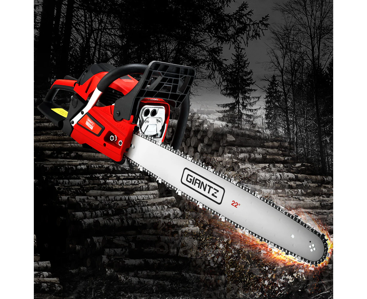 Giantz Chainsaw Petrol 58CC 22" Bar Commercial E-Start Pruning Chain Saw,Giantz Chainsaw Petrol 58CC 22" Bar Commercial E-Start Pruning Chain Saw 4.2HP