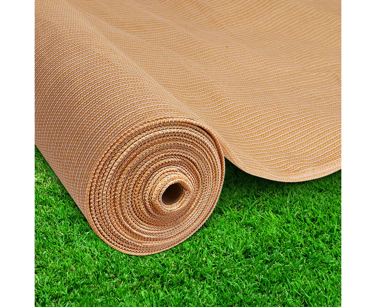 InstaHut 90% Shade Cloth 3.66x30m Shadecloth Sail Heavy Duty Beige