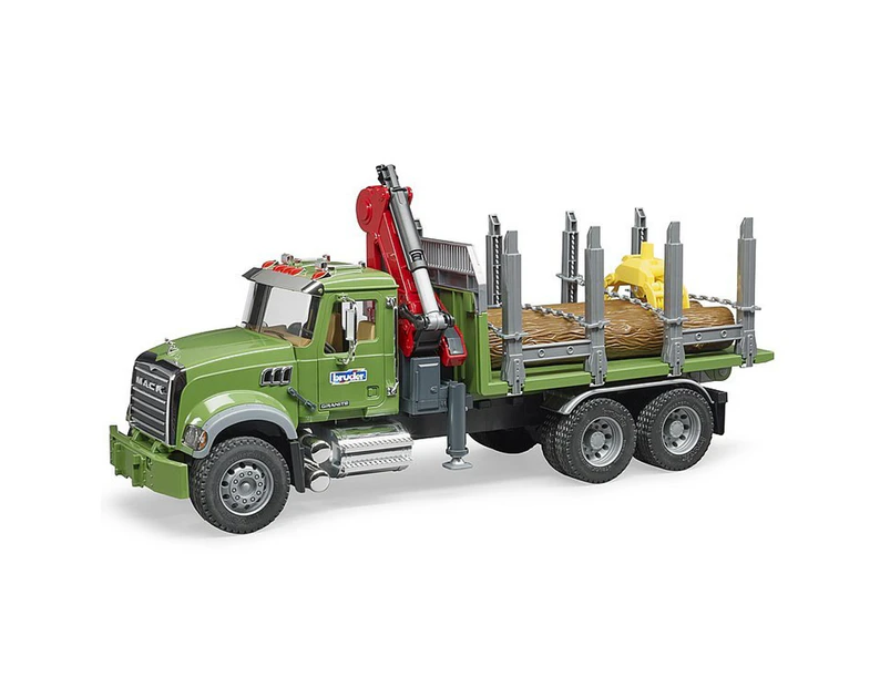 Bruder 1:16 MACK Granite Timber Truck w/ Loading Crane/Logs Kids Vehicle Toy 4y+