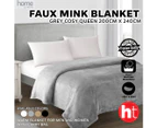 Home By Yatsal Faux Mink Blanket, Cosy Queen Blankets With Premium Faux Mink Materials, Cosy And Warm, Gives Comfort And Warmth, White  (200Cm X 240Cm)